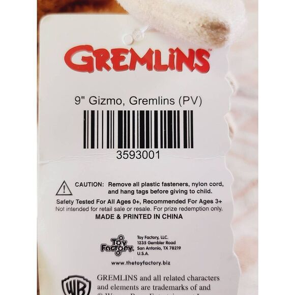 Toy Factory Gremlin Gizmo Plush 9 inches #A65 - Picture 3 of 5